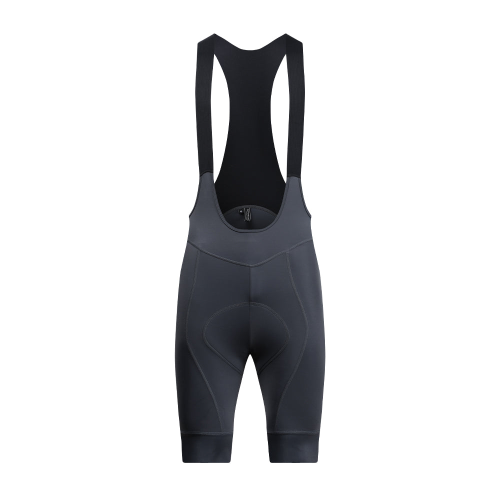 Men's Ash Core Bib Shorts cycling bib shorts – front view | Caffeine & Cranks Australia
