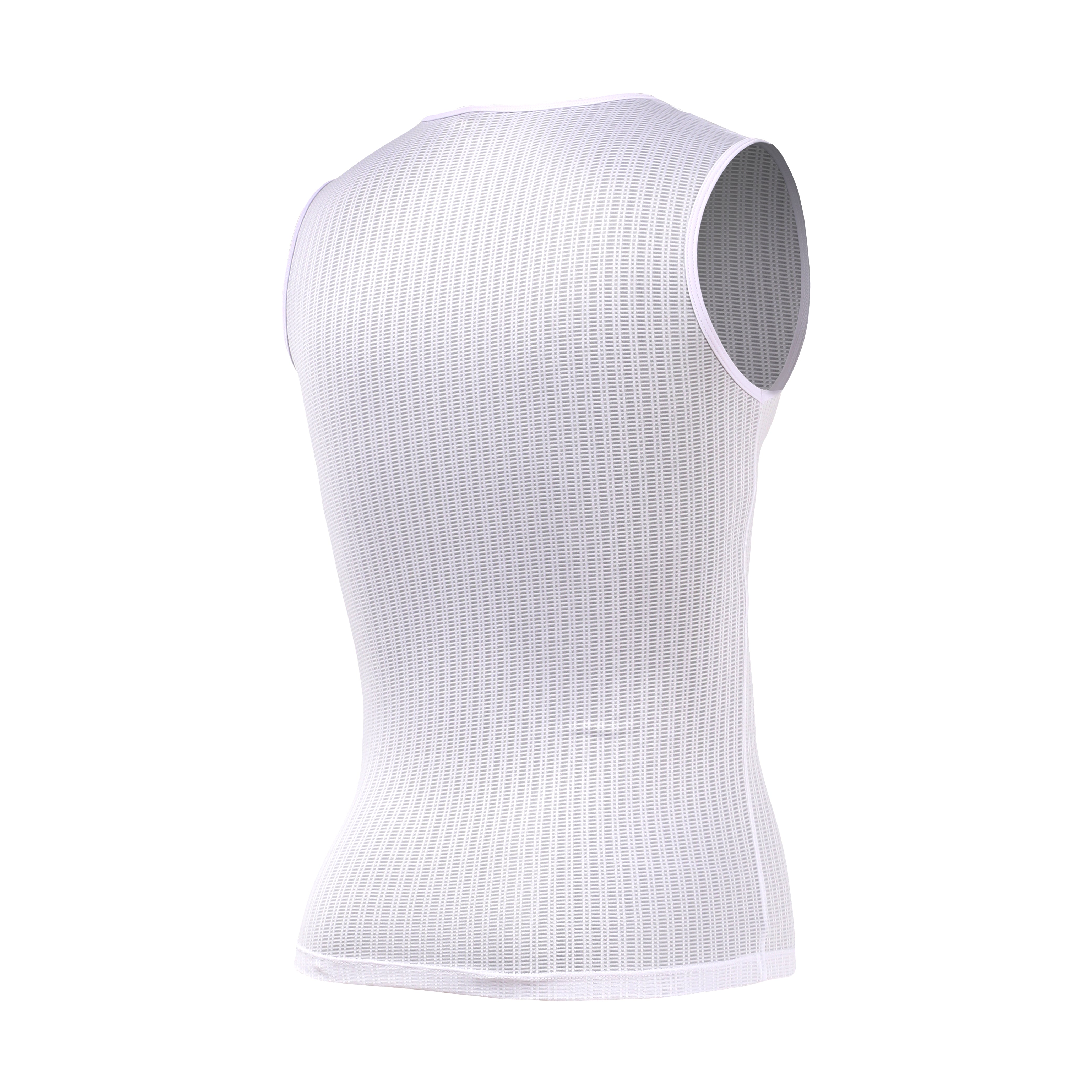 Mens C&C Core Baselayer in white, shown from the back with a mesh texture.