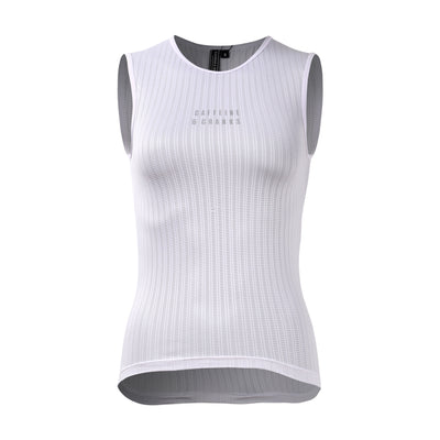 Women's White Core Baselayer cycling base layer – front view | Caffeine & Cranks Australia