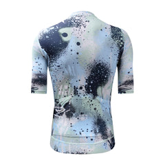 Back view of C&C Overspray Jersey - Women's, with abstract spray paint design in blues, greens & black.
