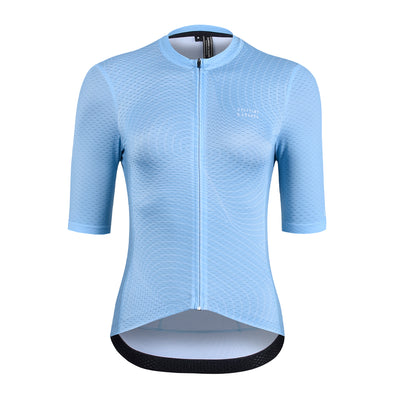 Women's Cerulean Topo Jersey cycling jersey – front view | Caffeine & Cranks Australia