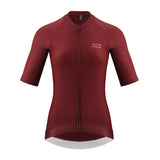 Women's Wine Pinnacle Jersey cycling jersey – logo detail | Caffeine & Cranks Australia