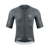 Men's Slate Pinnacle Jersey cycling jersey – zip detail | Caffeine & Cranks Australia