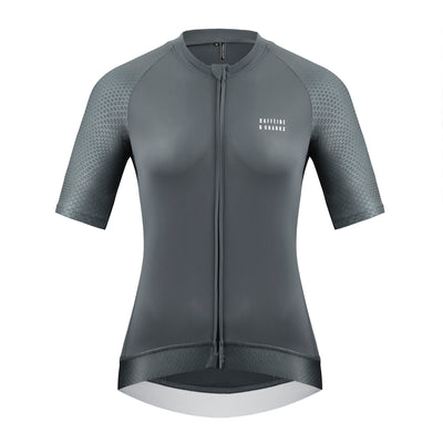 Women's Slate Pinnacle Jersey cycling jersey – front view | Caffeine & Cranks Australia