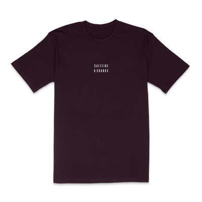 Plum Cranks Classic T-Shirt cycling t-shirt – logo detail | Caffeine & Cranks Australia