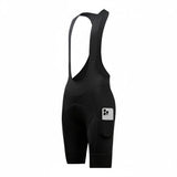 Women's Cargo Bib Shorts - Stealth cargo cycling bib shorts – pocket detail | Caffeine & Cranks Australia