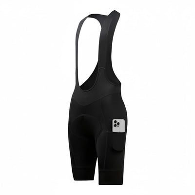 Women's Cargo Bib Shorts - Stealth cargo cycling bib shorts – pocket detail | Caffeine & Cranks Australia